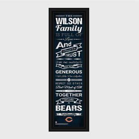 Personalized NFL Family Cheer Print & Frame - All NFL Team Available