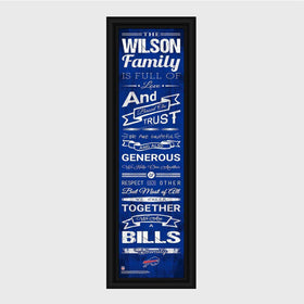 Personalized NFL Family Cheer Print & Frame - All NFL Team Available