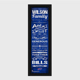 Personalized NFL Family Cheer Print & Frame - All NFL Team Available