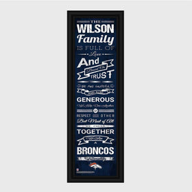 Personalized NFL Family Cheer Print & Frame - All NFL Team Available