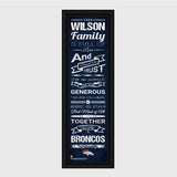 Personalized NFL Family Cheer Print & Frame - All NFL Team Available