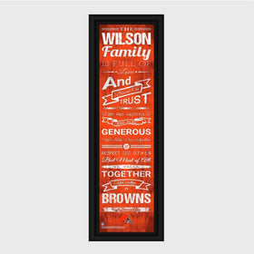 Personalized NFL Family Cheer Print & Frame - All NFL Team Available