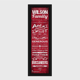 Personalized NFL Family Cheer Print & Frame - All NFL Team Available