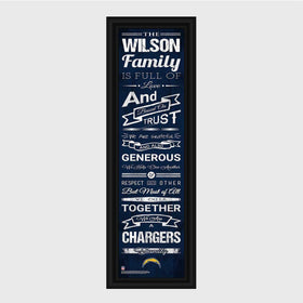 Personalized NFL Family Cheer Print & Frame - All NFL Team Available