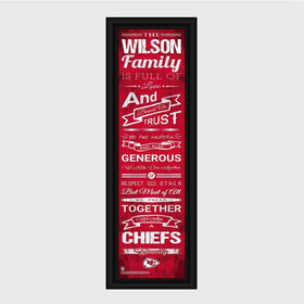 Personalized NFL Family Cheer Print & Frame - All NFL Team Available