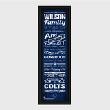 Personalized NFL Family Cheer Print & Frame - All NFL Team Available