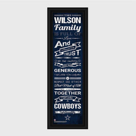 Personalized NFL Family Cheer Print & Frame - All NFL Team Available