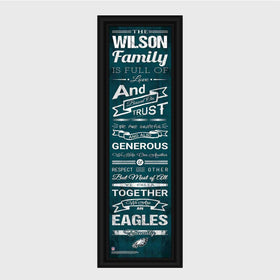 Personalized NFL Family Cheer Print & Frame - All NFL Team Available