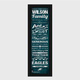 Personalized NFL Family Cheer Print & Frame - All NFL Team Available