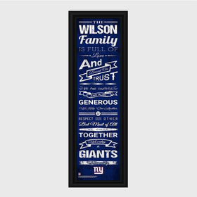 Personalized NFL Family Cheer Print & Frame - All NFL Team Available