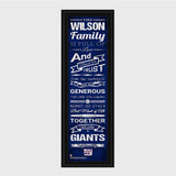 Personalized NFL Family Cheer Print & Frame - All NFL Team Available