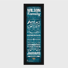 Personalized NFL Family Cheer Print & Frame - All NFL Team Available