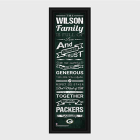 Personalized NFL Family Cheer Print & Frame - All NFL Team Available