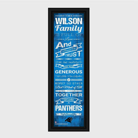 Personalized NFL Family Cheer Print & Frame - All NFL Team Available