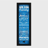 Personalized NFL Family Cheer Print & Frame - All NFL Team Available