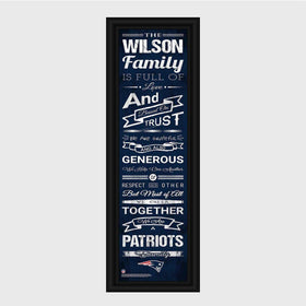 Personalized NFL Family Cheer Print & Frame - All NFL Team Available