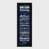 Personalized NFL Family Cheer Print & Frame - All NFL Team Available