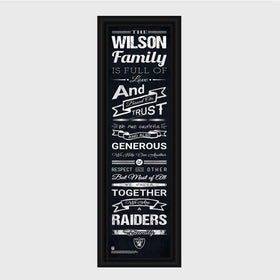 Personalized NFL Family Cheer Print & Frame - All NFL Team Available