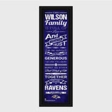 Personalized NFL Family Cheer Print & Frame - All NFL Team Available