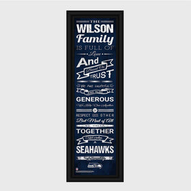 Personalized NFL Family Cheer Print & Frame - All NFL Team Available