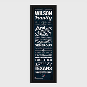 Personalized NFL Family Cheer Print & Frame - All NFL Team Available