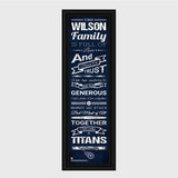 Personalized NFL Family Cheer Print & Frame - All NFL Team Available