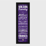 Personalized NFL Family Cheer Print & Frame - All NFL Team Available