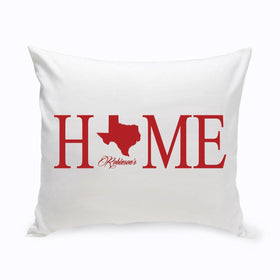 Personalized Home State Throw Pillow