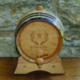 Personalized Whiskey Barrel - Monogrammed Oak Barrel - 2 Liter