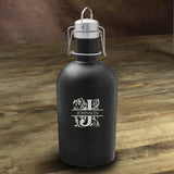 Personalized Growler - Beer - Stainless Steel - Black - 64 oz.