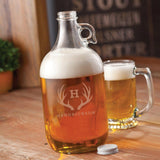 Personalized Growler - Beer Growler - Glass - Groomsmen - 64 oz.