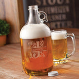 Personalized Growler - Beer Growler - Glass - Groomsmen - 64 oz.