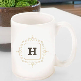 Personalized Coffee Mug- Initial Motif