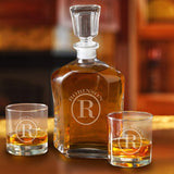 Personalized Decanter Set with 2 Low ball Glasses