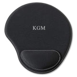 Black Faux Leather Personalized Mouse Pad