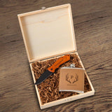 Personalized Hamilton Groomsmen Flask Gift Box Set