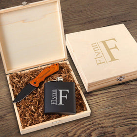 Personalized Edinburgh Groomsmen Flask Gift Box Set