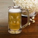Personalized Beer Mugs - Sports Mug - Monogram - 12 oz.