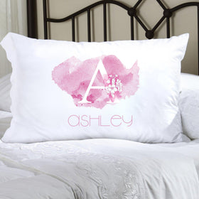 Personalized Kids Watercolor Pillowcase