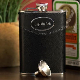 Personalized Flasks - Leather - 8 oz.