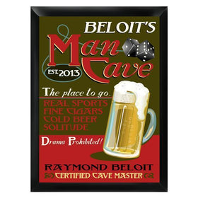 Personalized Man-Cave Bar Sign