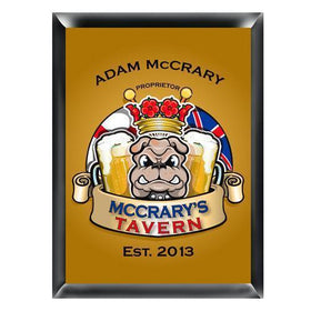 Personalized Traditional Pub Sign - Bulldog