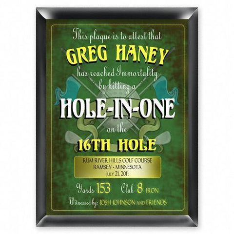 Personalized Plaques - Hole in One - Golf - Gifts for Dad