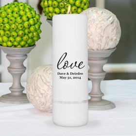 Personalized Wedding Candle - Unity Candle - Personalized 3"x 9" Candle