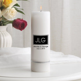 Personalized Wedding Candle - Unity Candle - Personalized 3"x 9" Candle