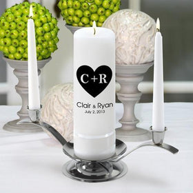 Personalized Premier Wedding Unity Candle w/Stand