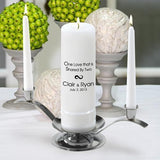 Personalized Premier Wedding Unity Candle w/Stand
