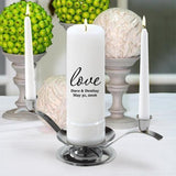 Personalized Premier Wedding Unity Candle w/Stand