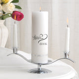 Personalized Premier Wedding Unity Candle w/Stand