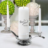 Personalized Premier Wedding Unity Candle w/Stand